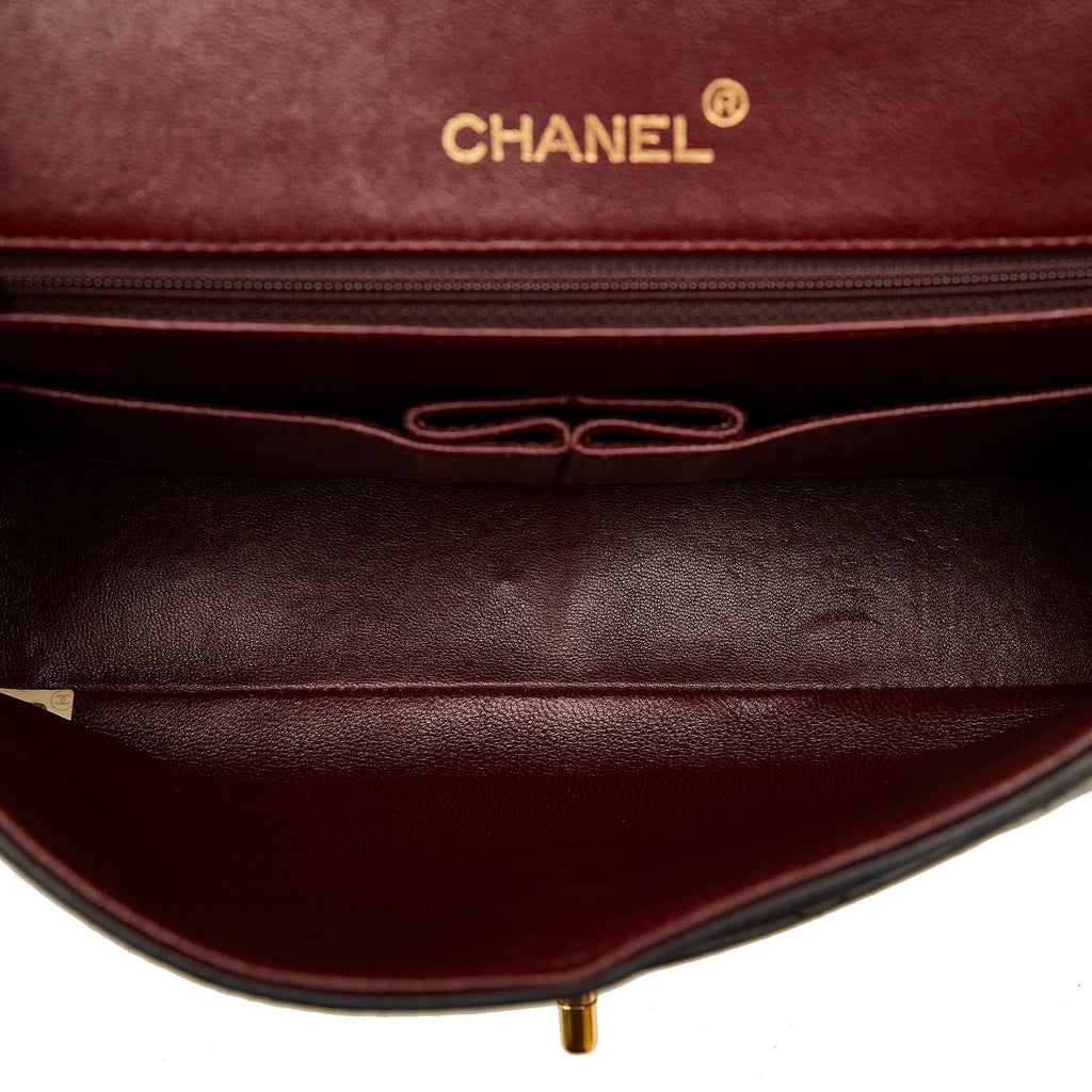 CHANEL Medium Tall Classic Lambskin Double Flap Shoulder Bag