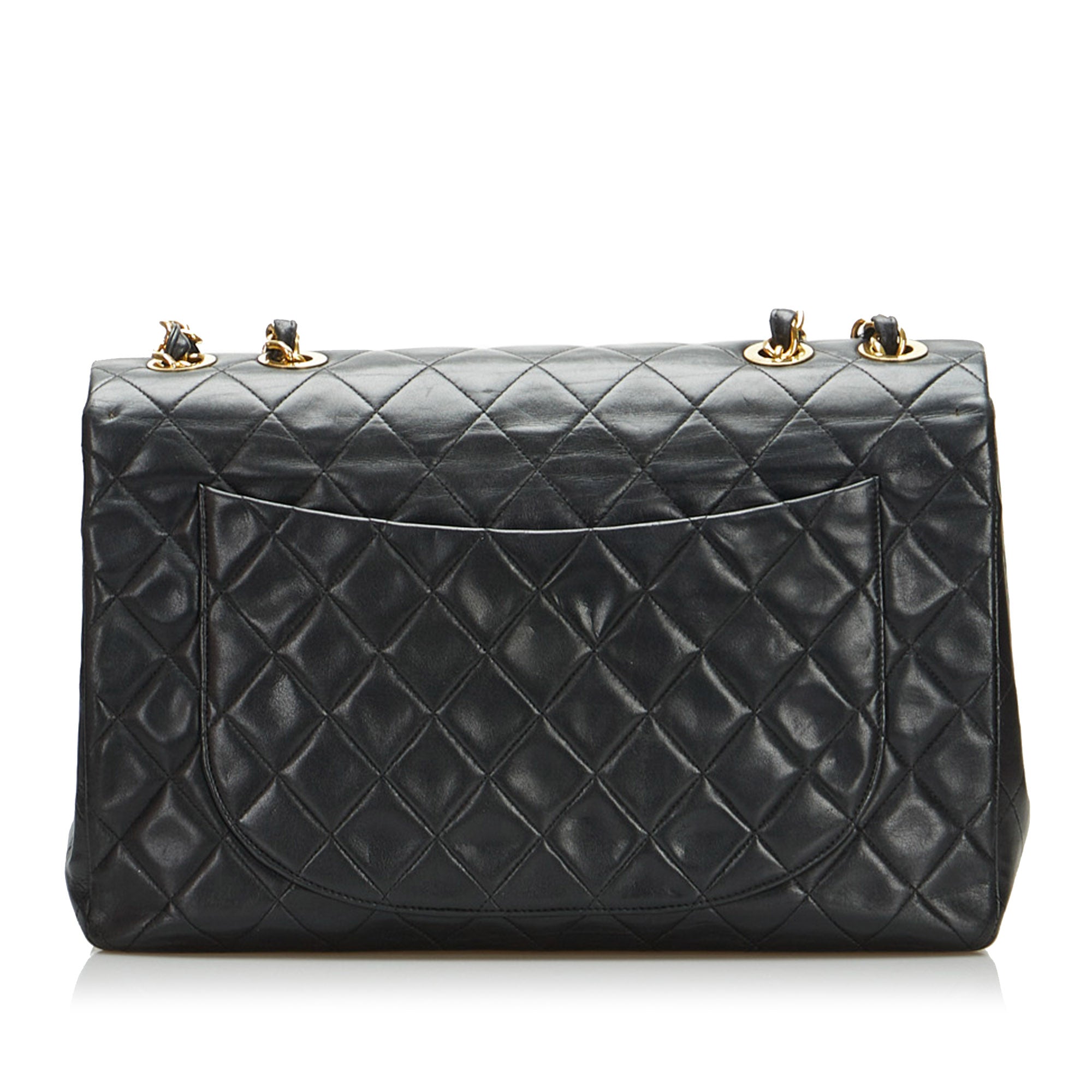 Chanel Jumbo Classic Lambskin Maxi Single Flap Shoulder Bag