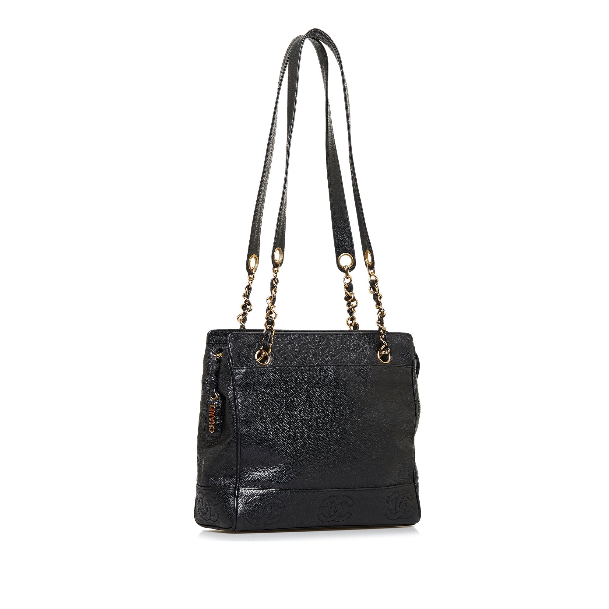 CHANEL Triple Coco Caviar Shoulder Bag