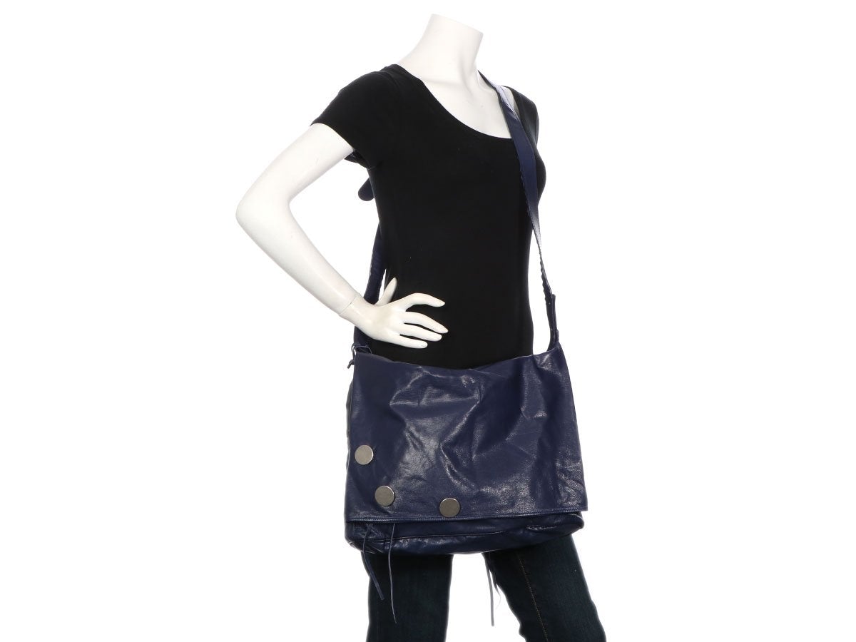 Balenciaga 2009 Dark Blue Ch??vre Messenger Bag