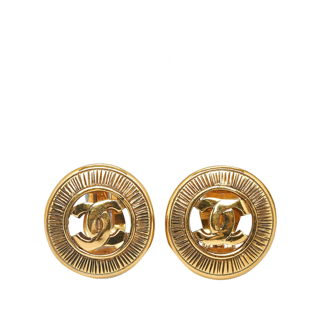 CHANEL CC Clip On Earrings Costume Earrings