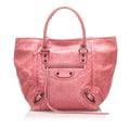 Balenciaga Leather Motocross Sunday Small Tote (SHG-12213)