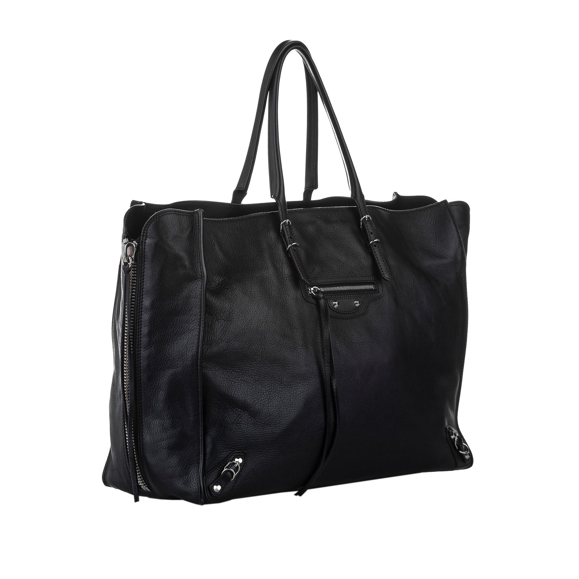 Balenciaga Papier A4 Leather Zip-Around Tote Bag (SHG-12359)