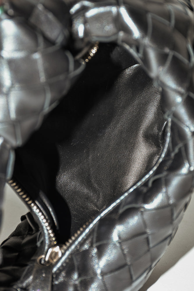 Bottega Veneta Black Intrecciato Leather Mini "Jodie" Bag