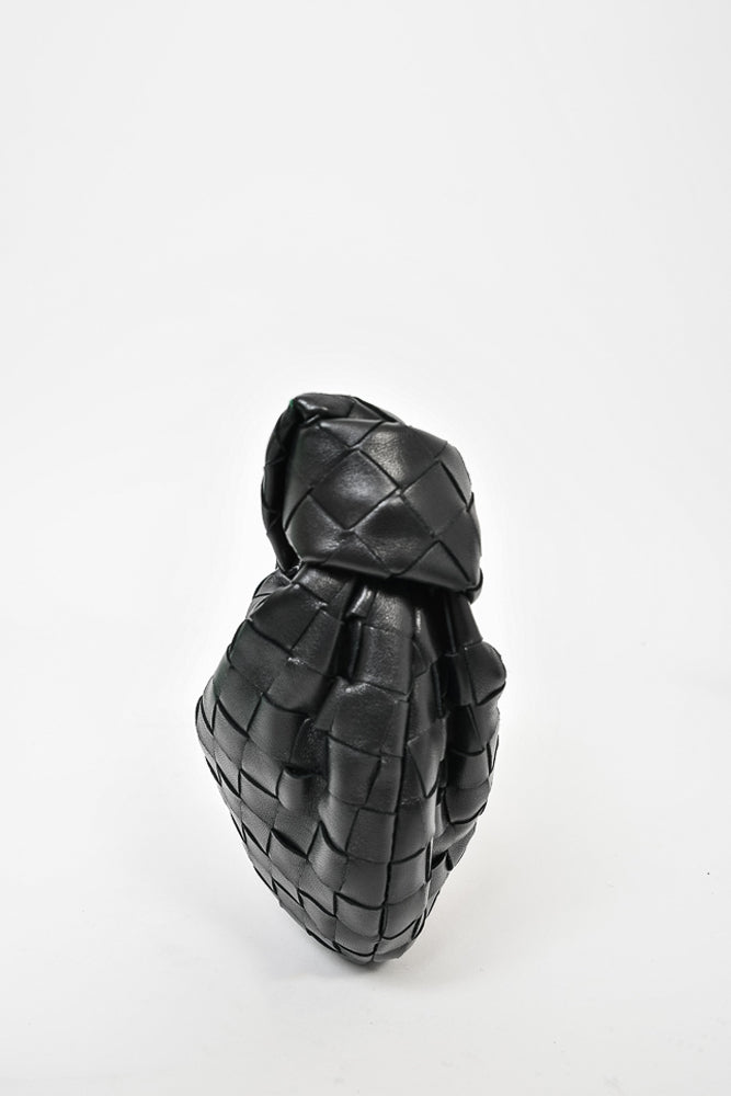 Bottega Veneta Black Intrecciato Leather Mini "Jodie" Bag