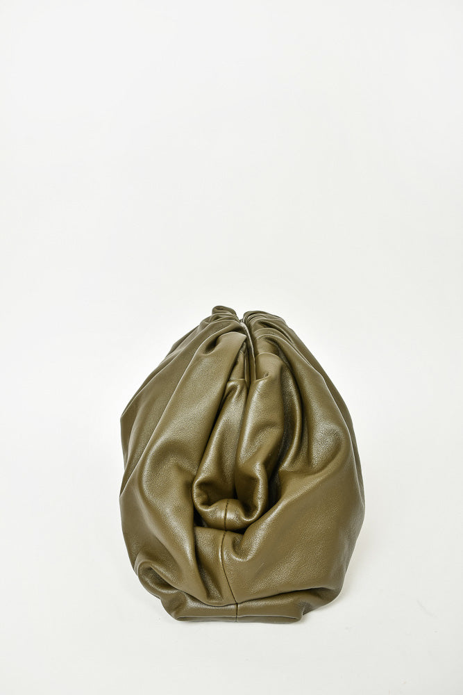 Bottega Veneta Green Leather Teen Clutch