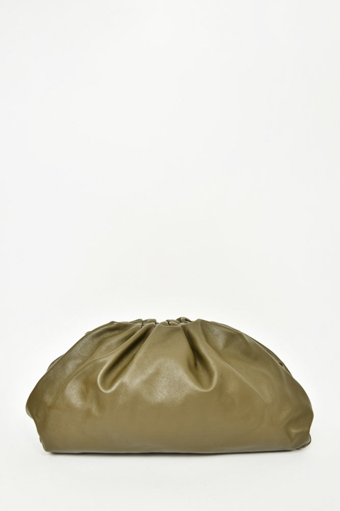 Bottega Veneta Green Leather Teen Clutch