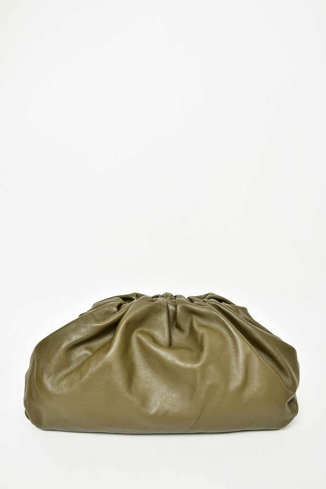 Bottega Veneta Green Leather Teen Clutch