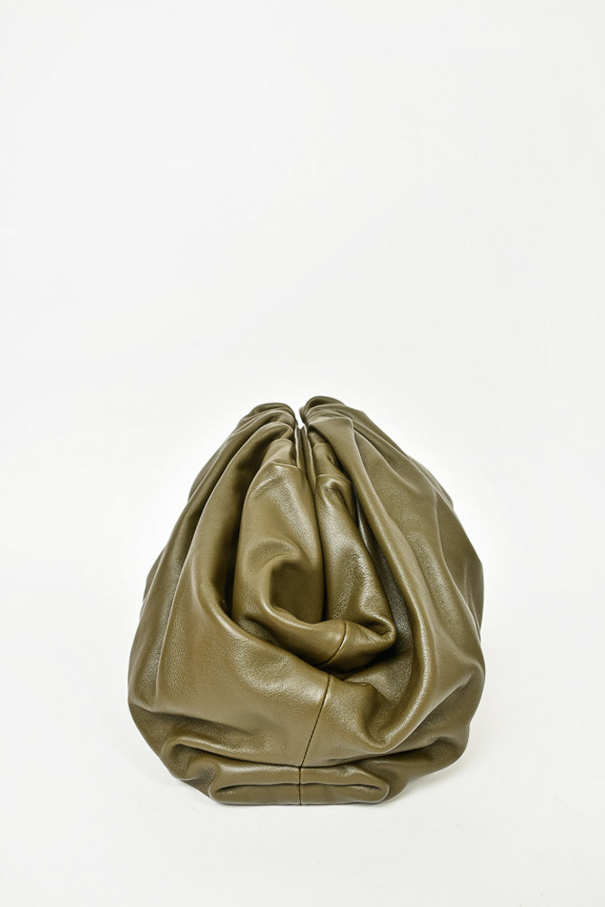 Bottega Veneta Green Leather Teen Clutch