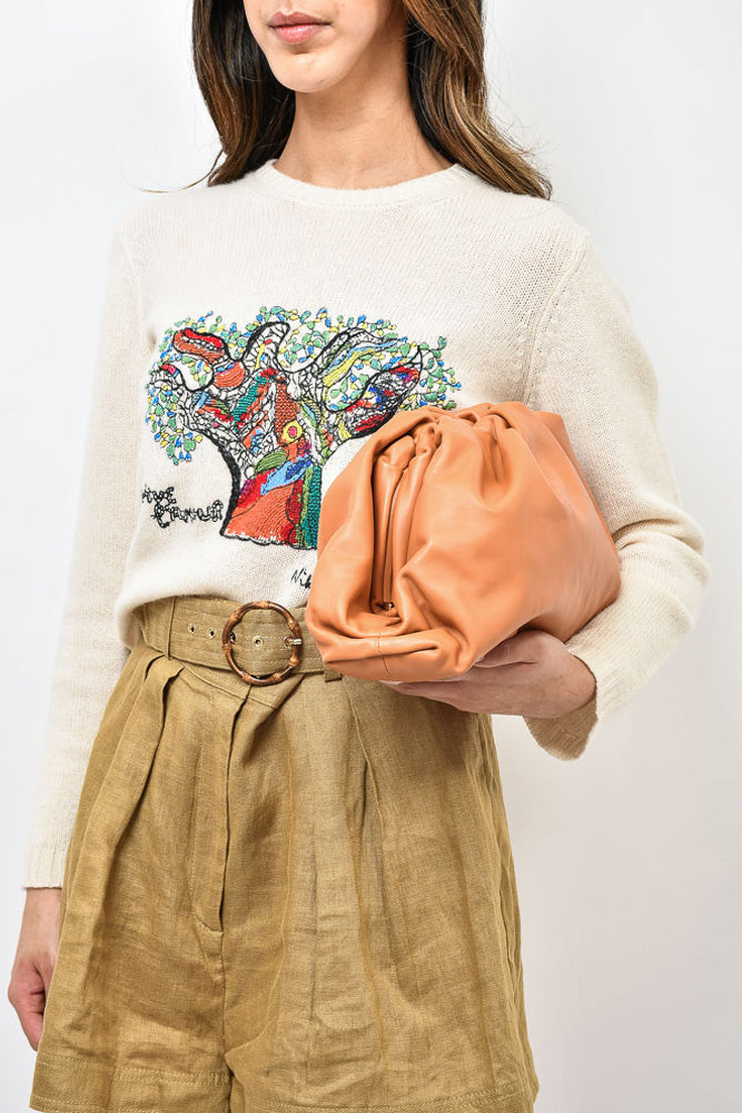 Bottega Veneta Terracotta Leather Pouch