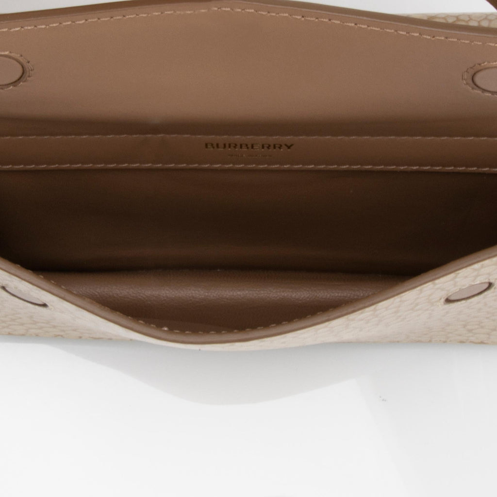 Burberry Calfskin Faux Leather Stingray Print Title Mini Shoulder Bag (SHF-HqdZVy)