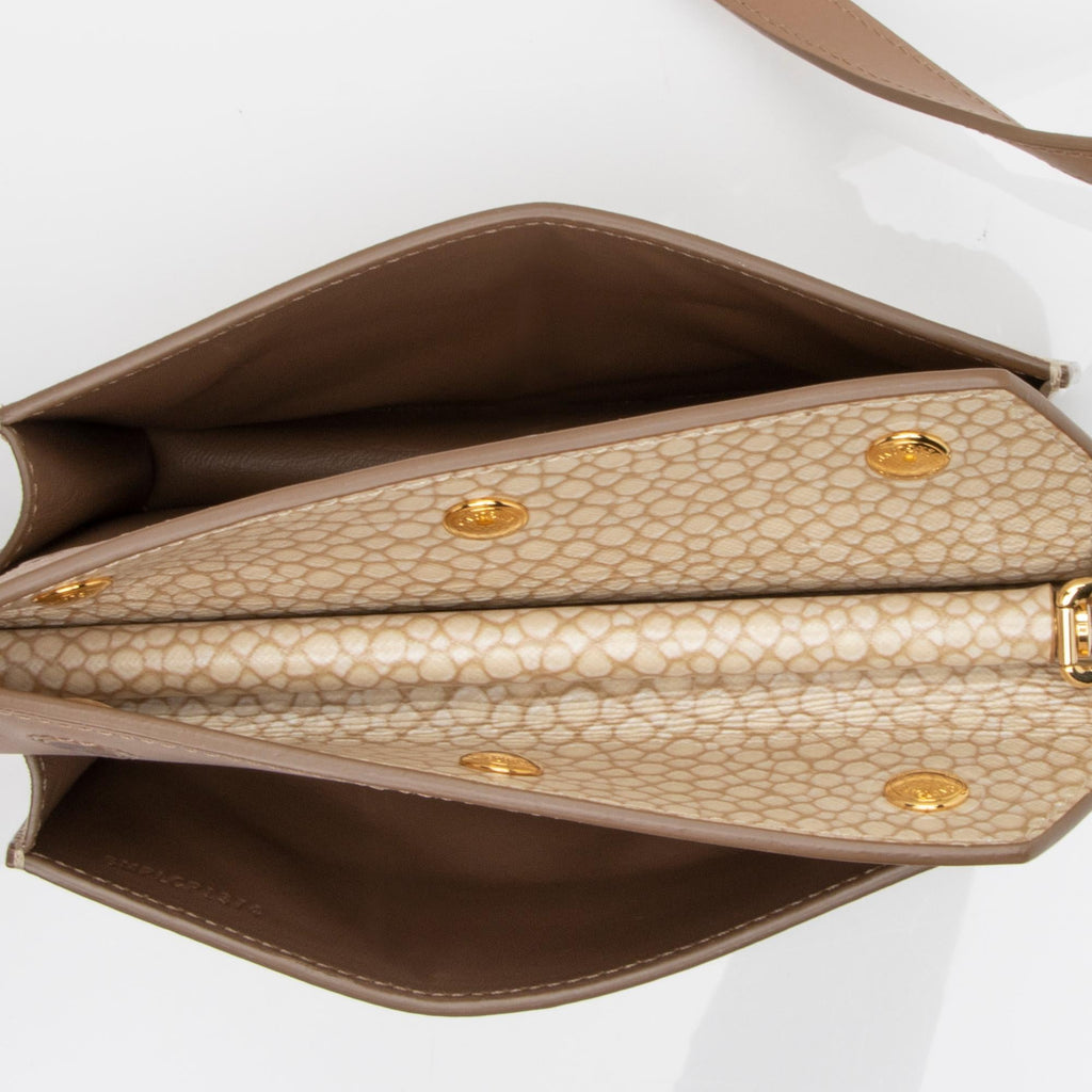Burberry Calfskin Faux Leather Stingray Print Title Mini Shoulder Bag (SHF-HqdZVy)
