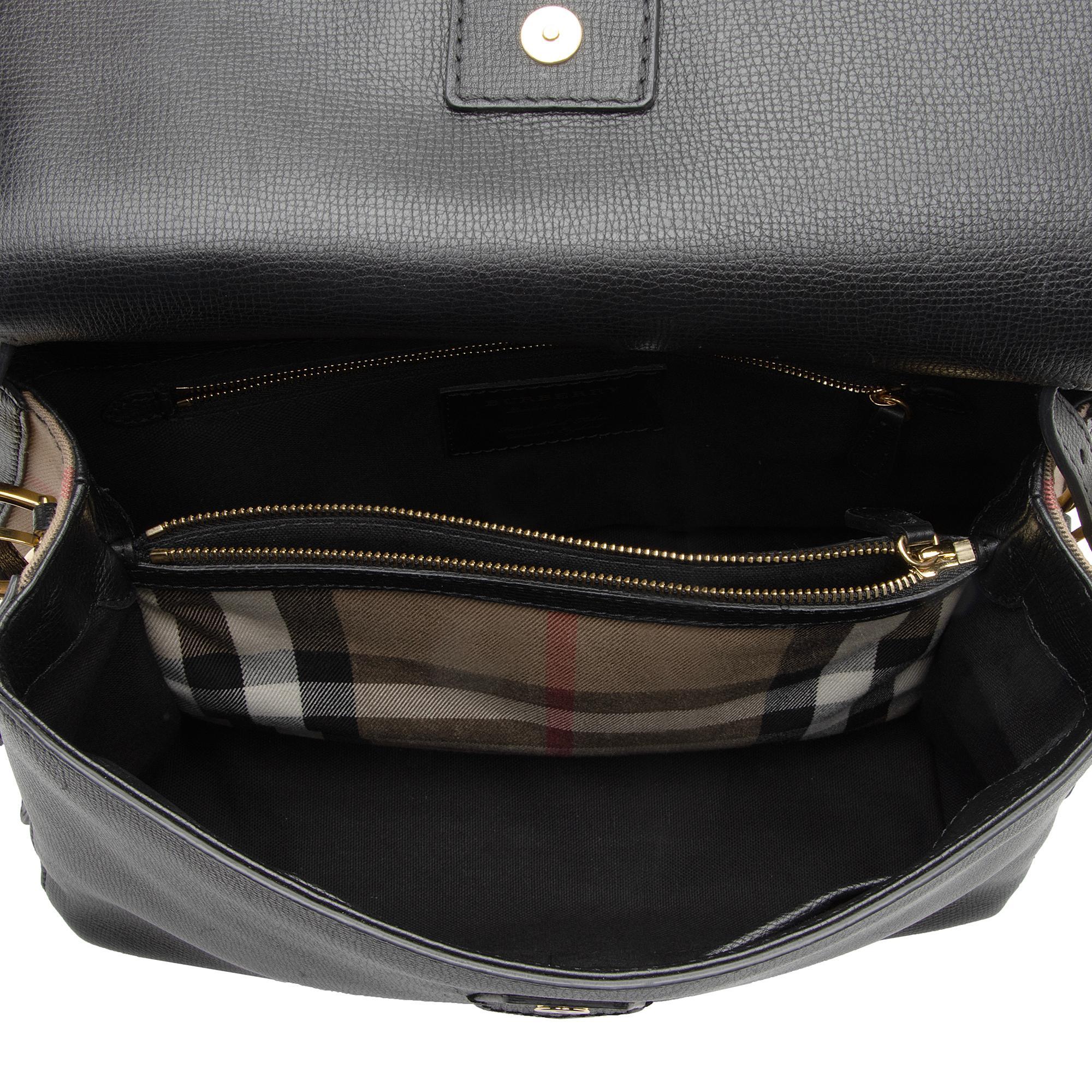 Burberry Calfskin House Check Camberley Medium Satchel (SHF-gaZERz)