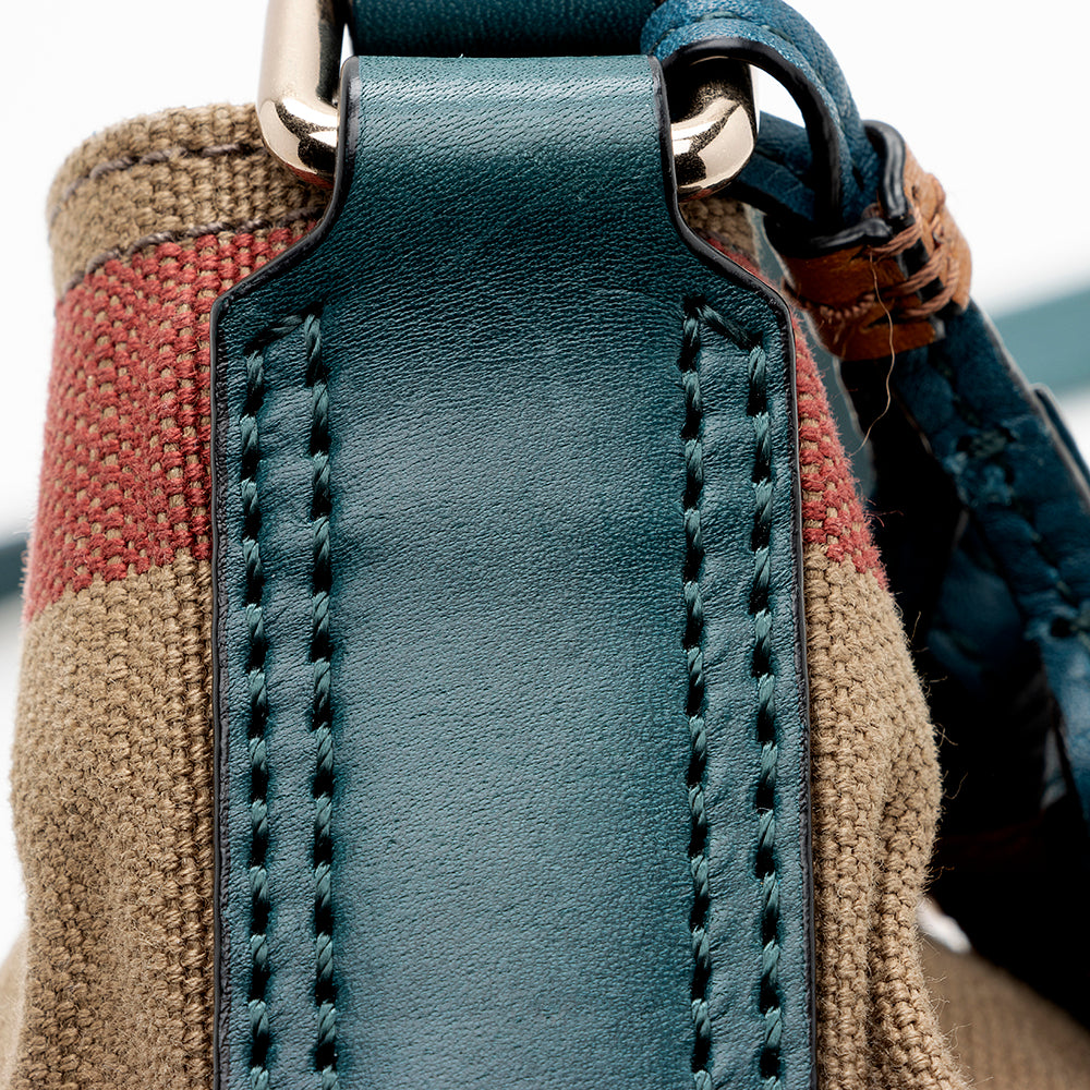 Burberry Canvas Check Ashby Mini Hobo (SHF-20462)
