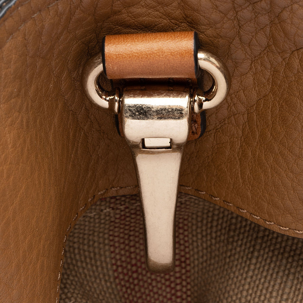 Burberry Canvas Check Tassel Ashby Medium Hobo (SHF-KQF93d)
