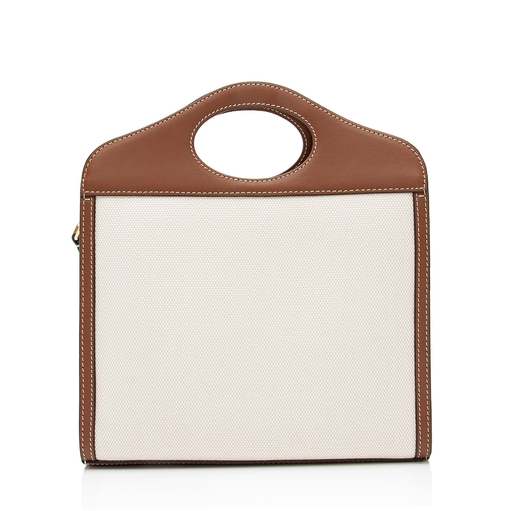Burberry Canvas Horseferry Mini Pocket Tote (SHF-23255)