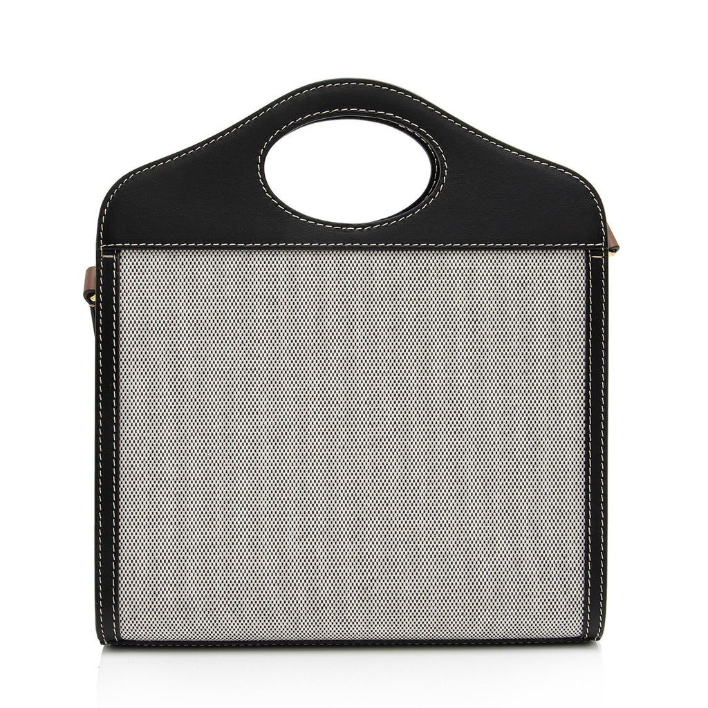 Burberry Canvas Horseferry Mini Pocket Tote (SHF-3ejnzd)