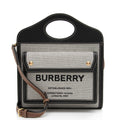 Burberry Canvas Horseferry Mini Pocket Tote (SHF-3ejnzd)