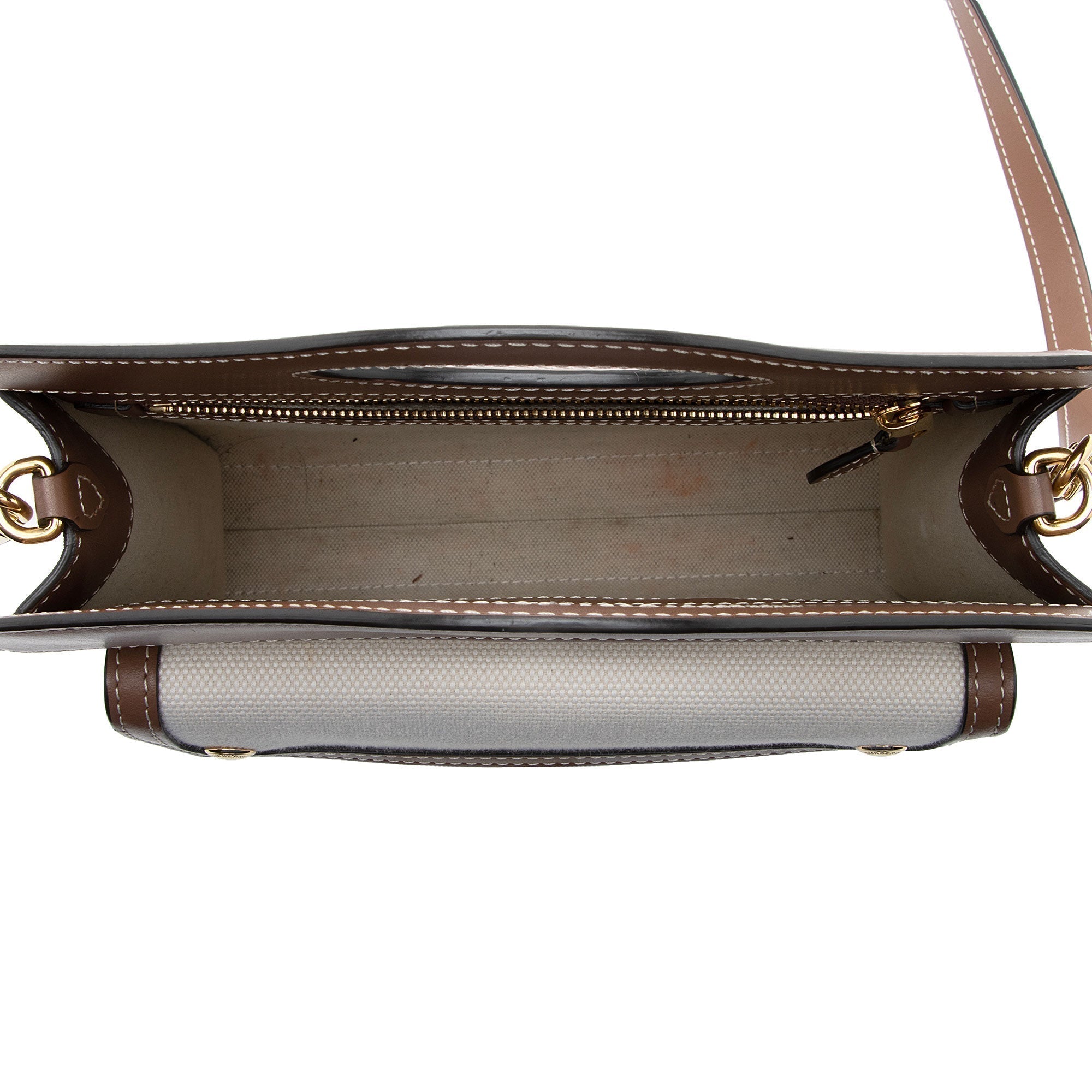 Burberry Canvas Horseferry Mini Pocket Tote (SHF-We79K5)