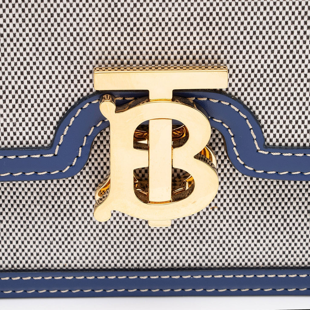 Burberry Canvas Leather TB Small Shoulder Bag (SHF-CtCk6R)