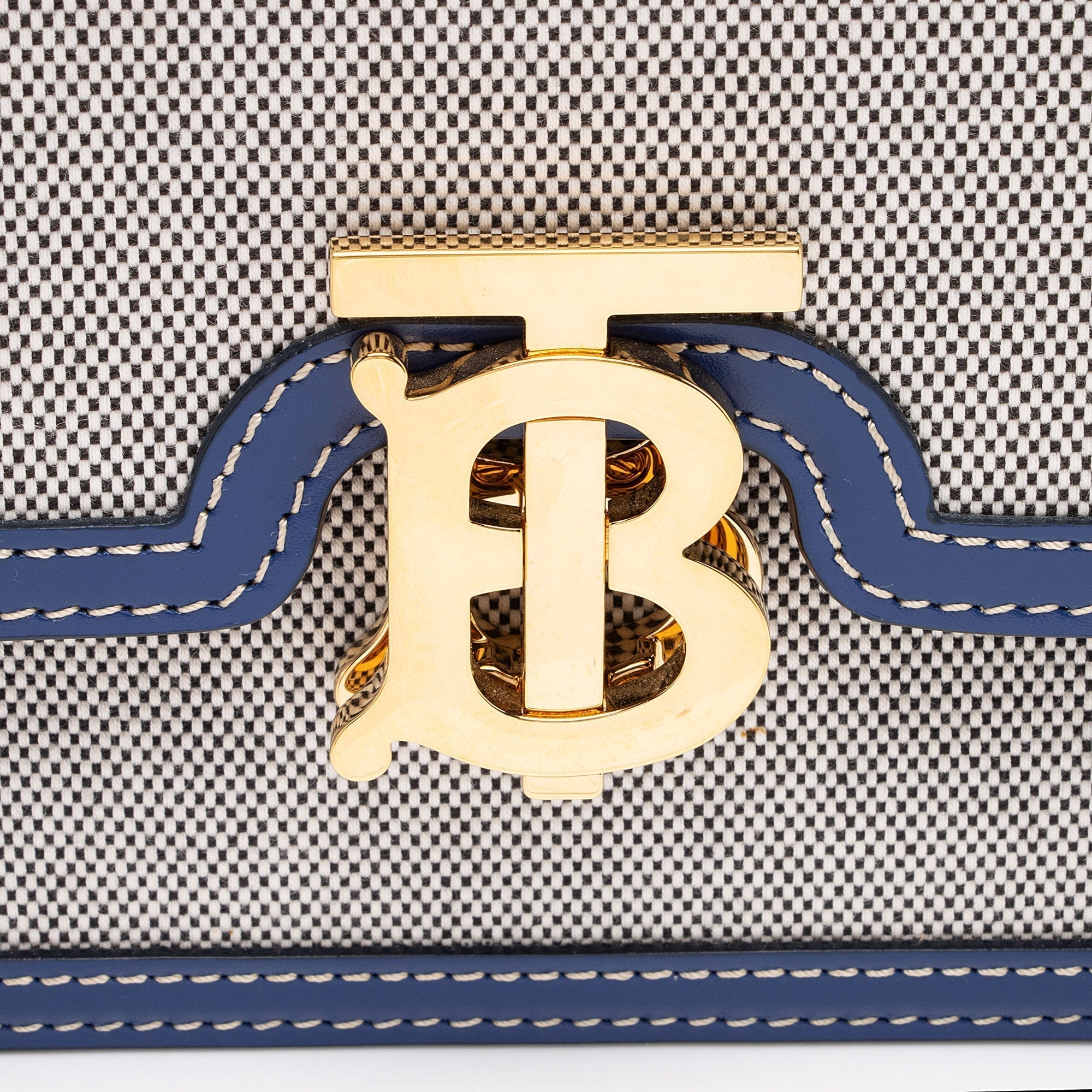 Burberry Canvas Leather TB Small Shoulder Bag (SHF-CtCk6R)