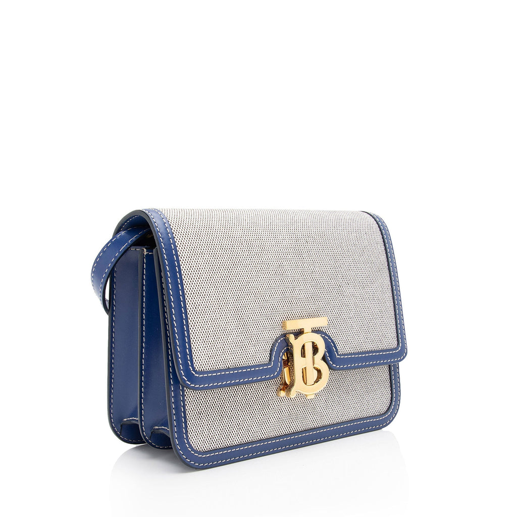 Burberry Canvas Leather TB Small Shoulder Bag (SHF-CtCk6R)