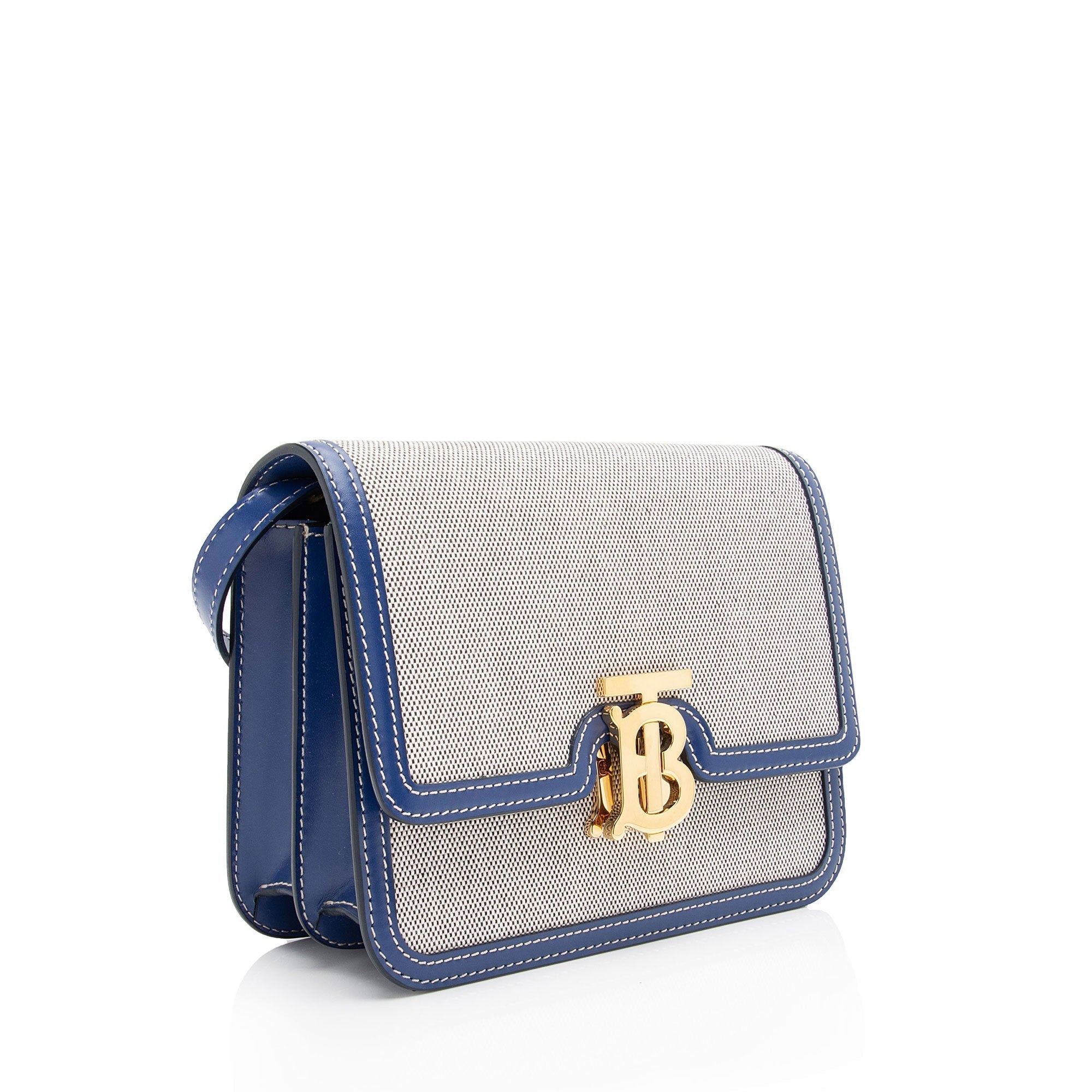 Burberry Canvas Leather TB Small Shoulder Bag (SHF-CtCk6R)