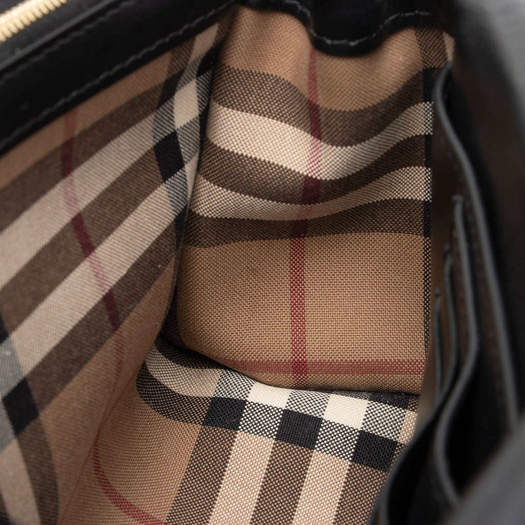 Burberry Cashmere Hackberry Check Note Bag (SHF-mhujpt)