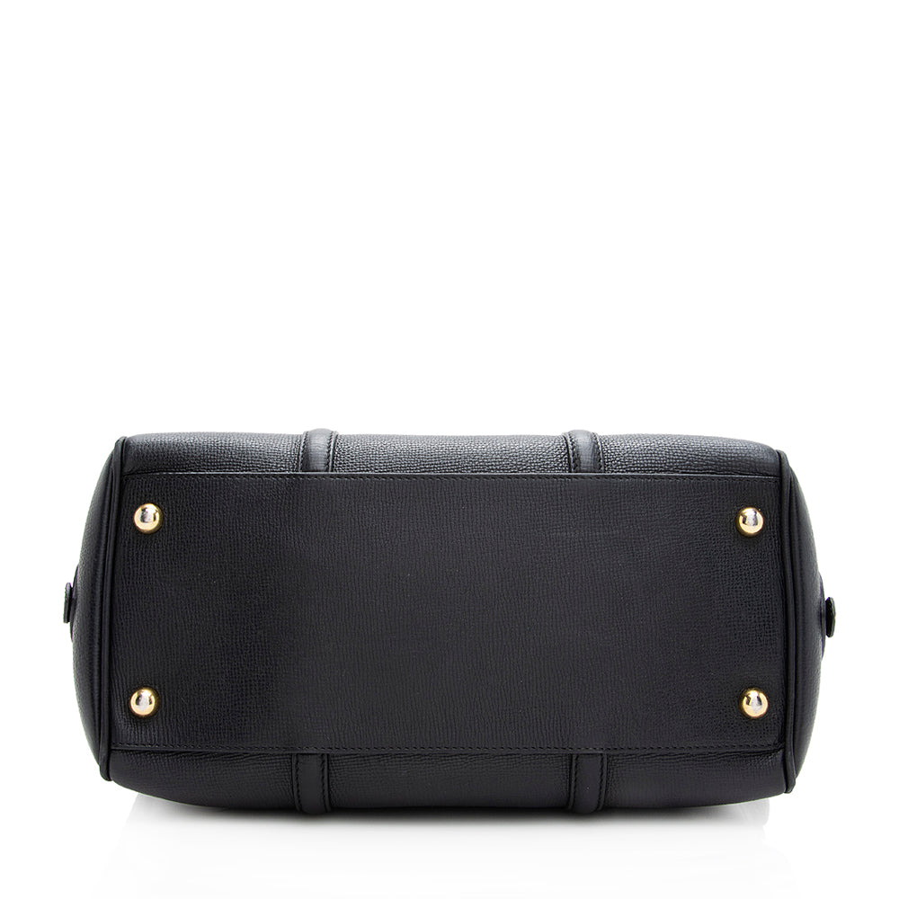 Burberry Derby Leather Alchester Bowling Bag (SHF-19705)