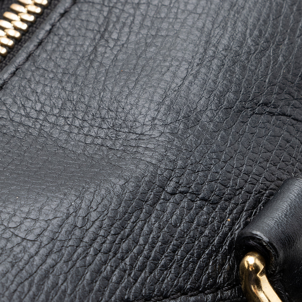 Burberry Derby Leather Alchester Bowling Bag (SHF-19705)