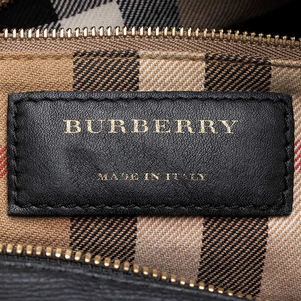 Burberry Derby Leather Alchester Bowling Bag (SHF-19705)