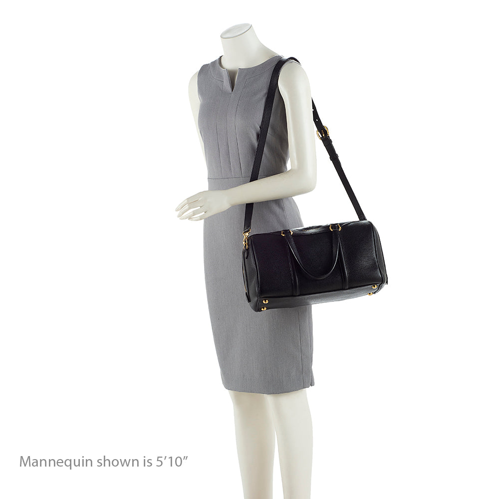 Burberry Derby Leather Alchester Bowling Bag (SHF-19705)