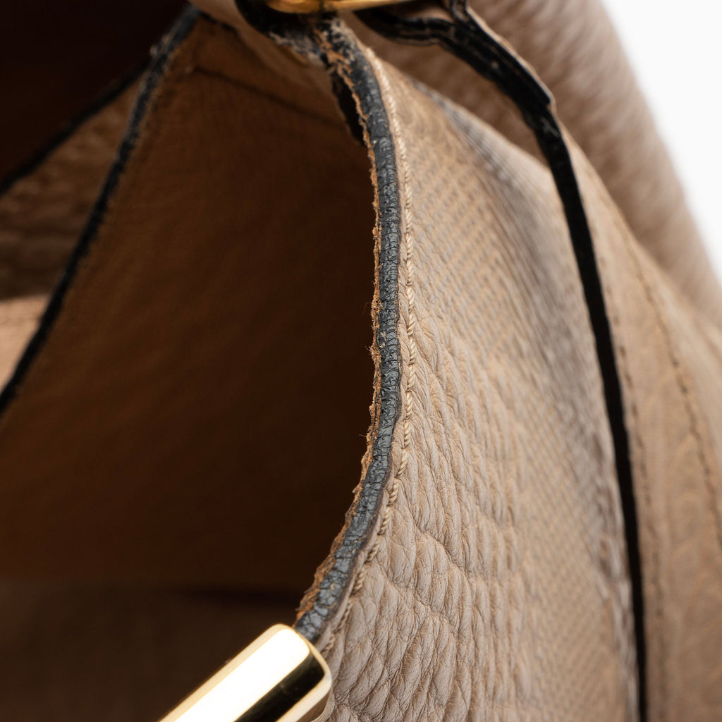 Burberry Embossed Check Leather Canterbury Small Tote (SHF-HNgQeT)