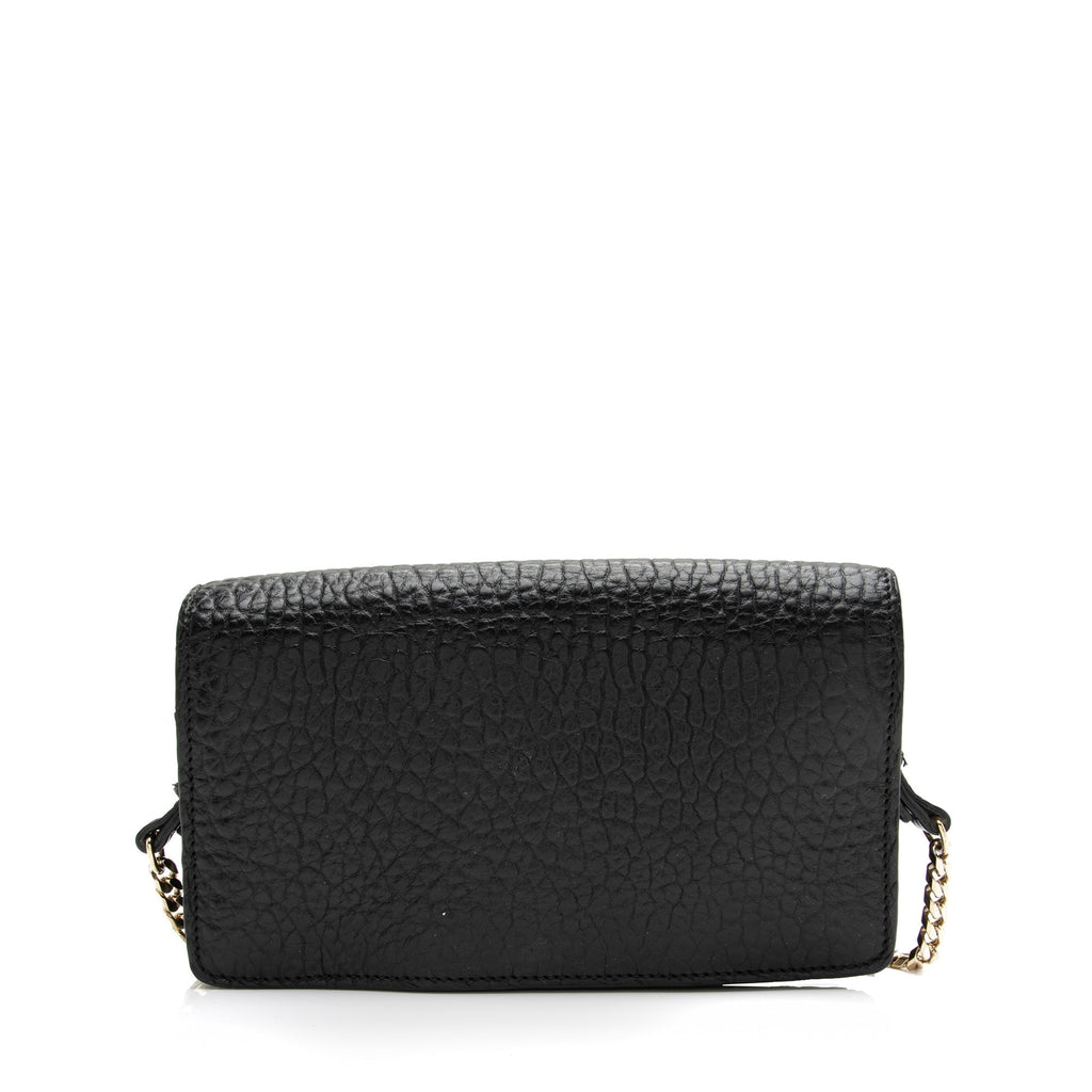 Burberry Grained Leather Madison Wallet on Chain (SHF-23926)