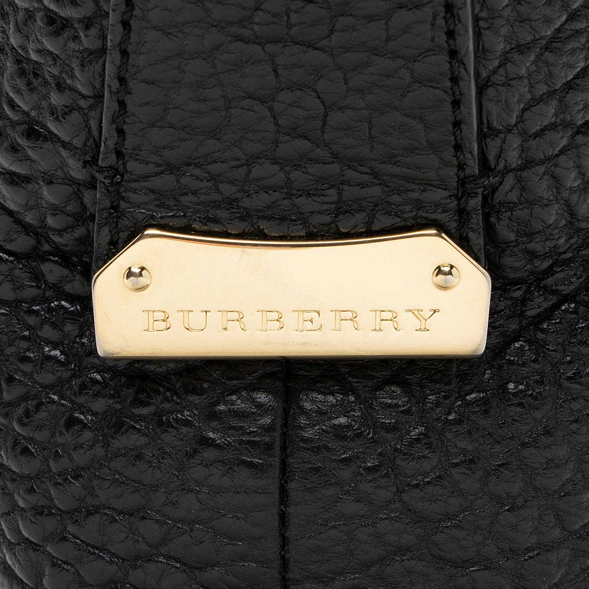 Burberry Grained Leather Ledbury Convertible Hobo (SHF-jy9yzD)