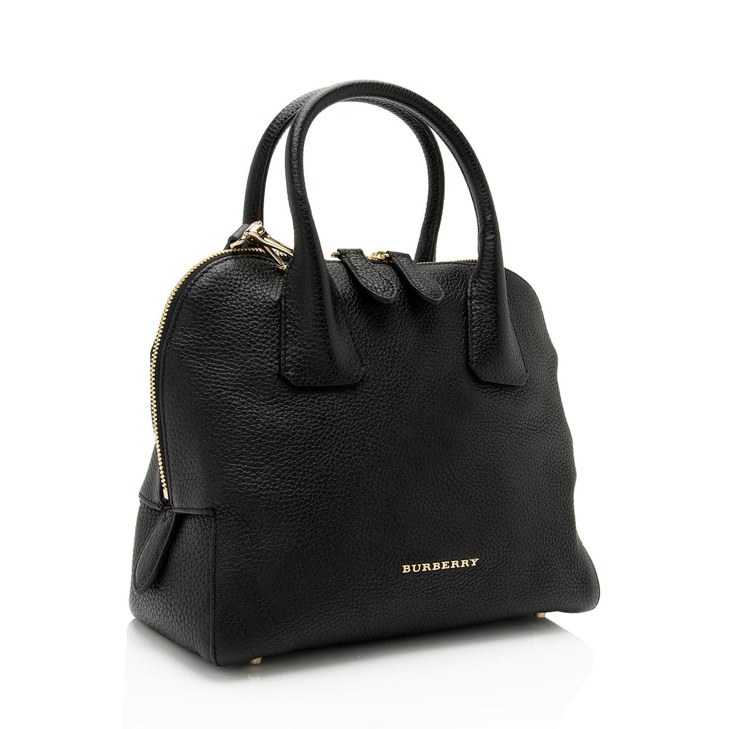 Burberry Grainy Calfskin Greenwood Small Bowling Bag (SHF-FpdJNF)