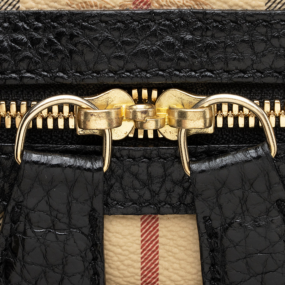 Burberry Haymarket Check Bowling Satchel (SHF-19714)