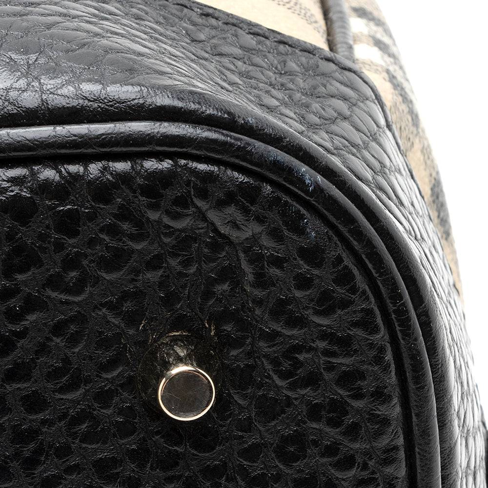 Burberry Haymarket Check Bowling Satchel (SHF-19714)