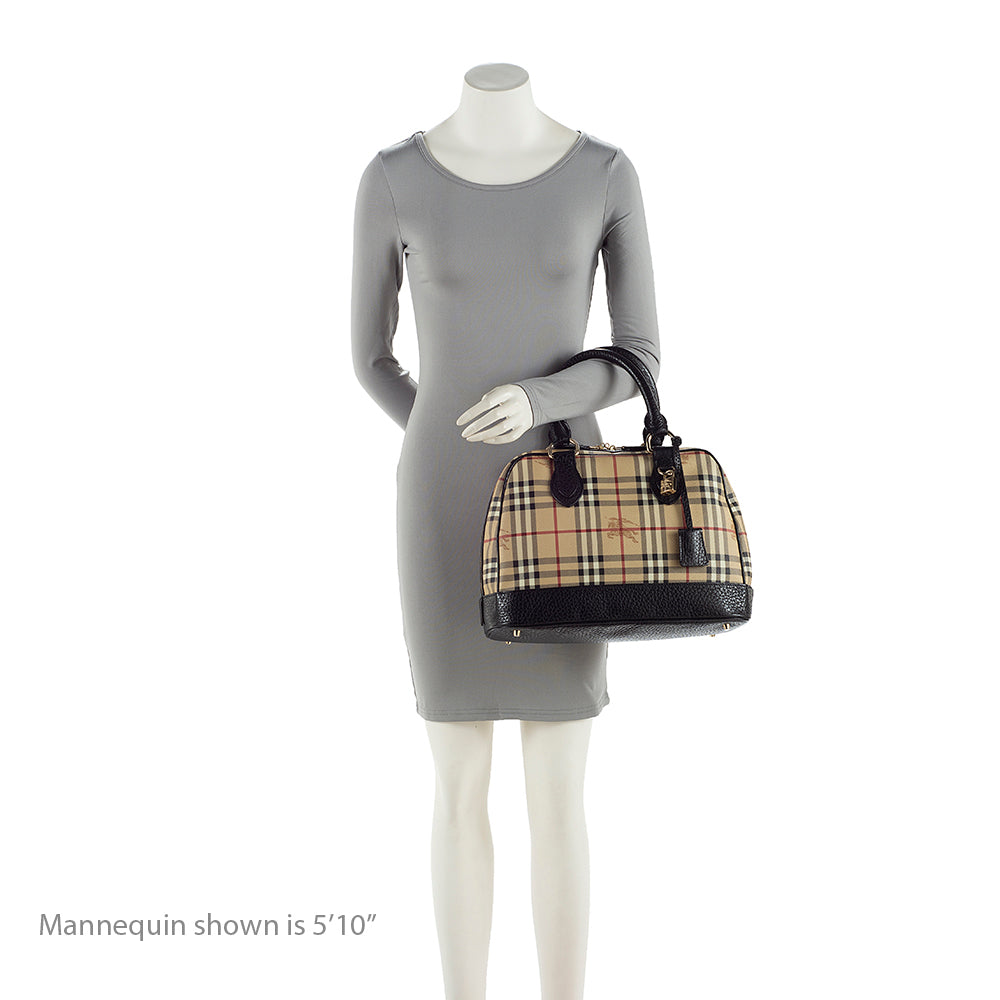Burberry Haymarket Check Bowling Satchel (SHF-19714)