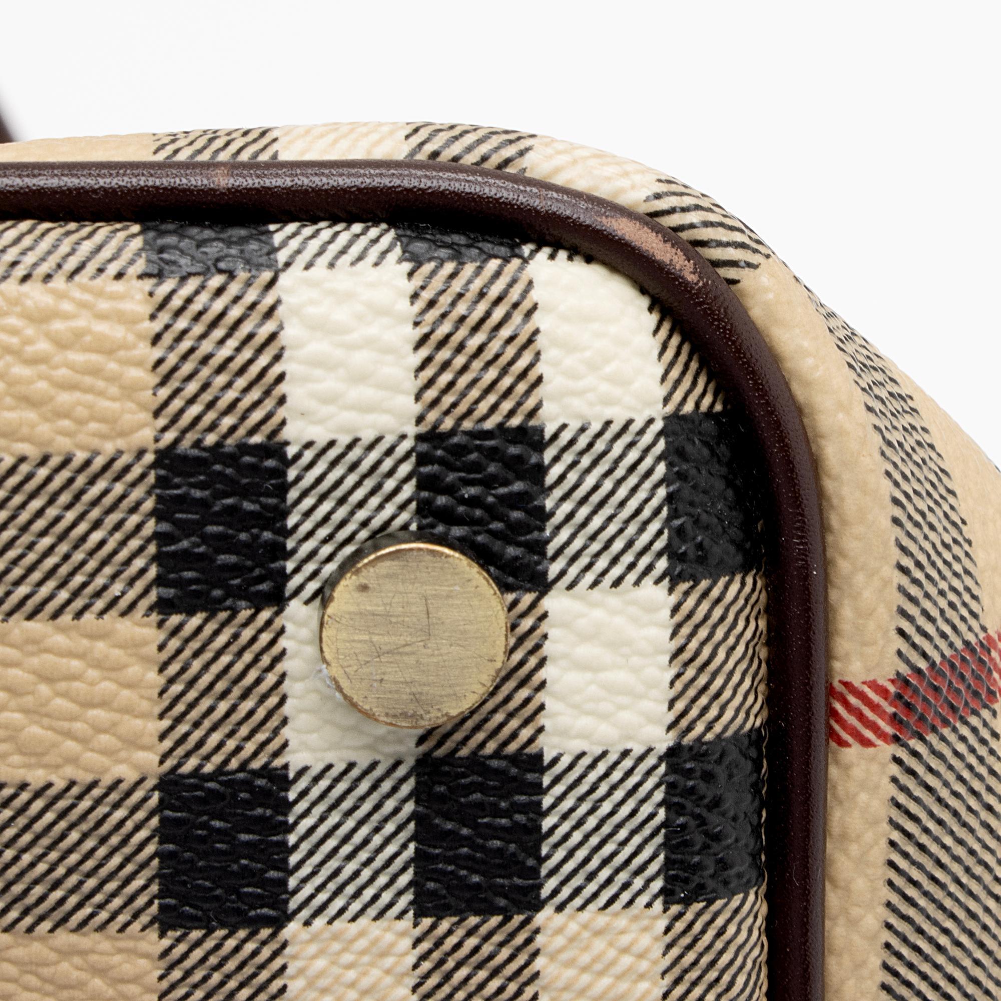 Burberry Haymarket Check Buckle Satchel (SHF-zrbH5J)