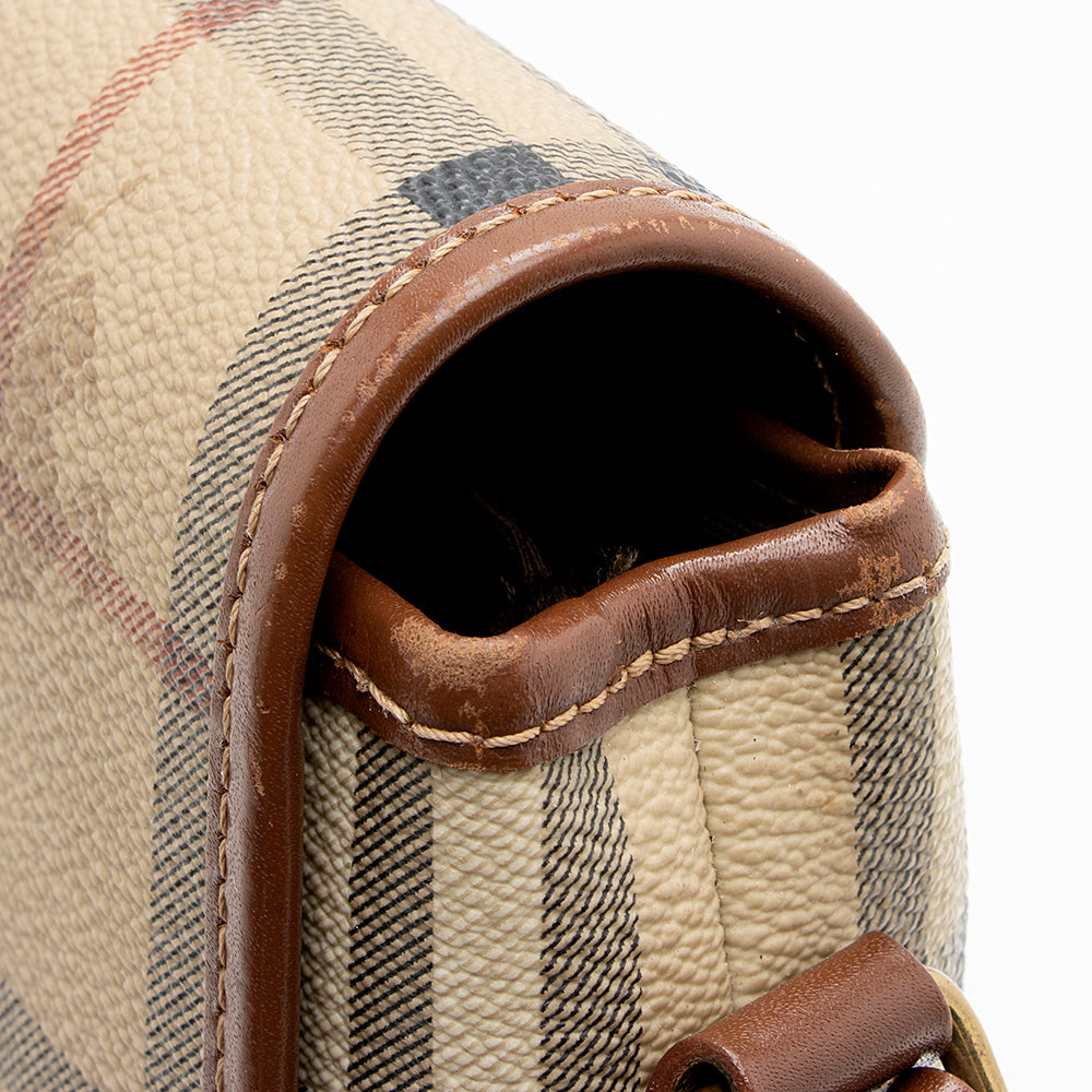 Burberry Haymarket Check Flap Messenger Bag - FINAL SALE (SHF-18819)