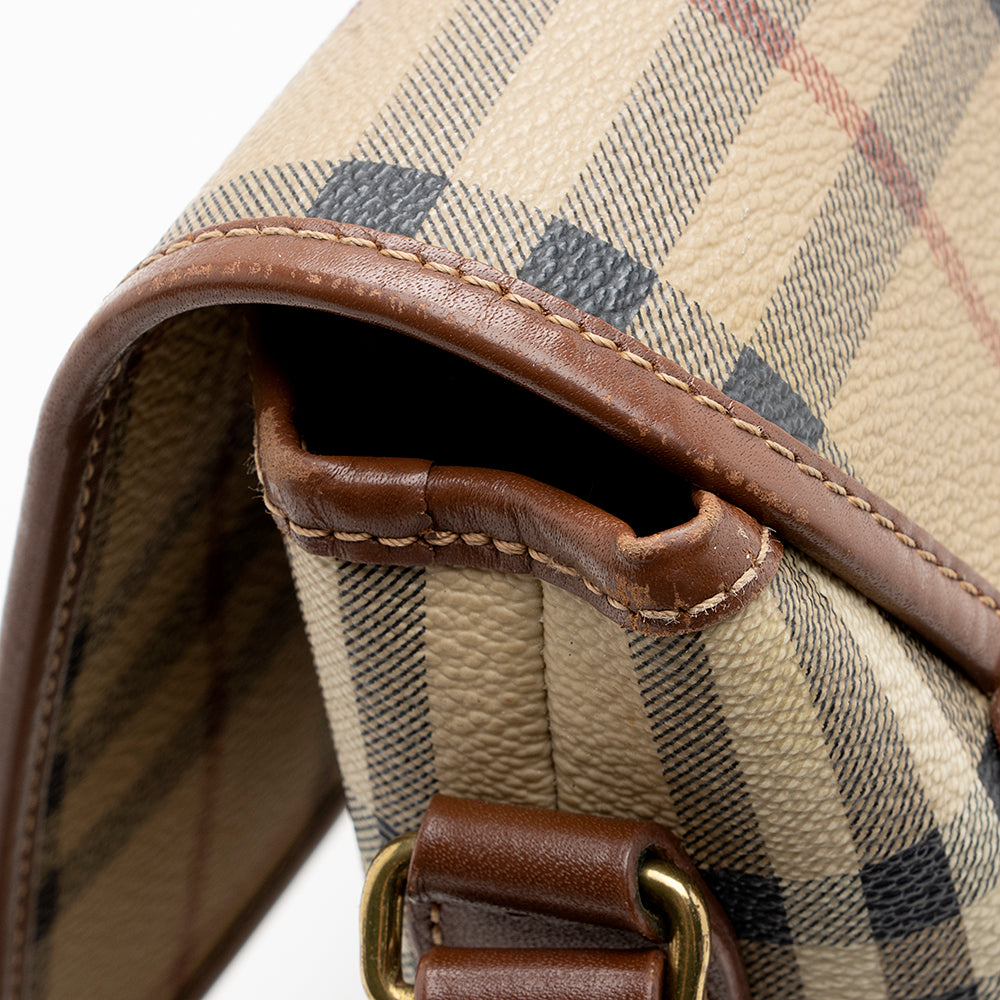 Burberry Haymarket Check Flap Messenger Bag - FINAL SALE (SHF-18819)