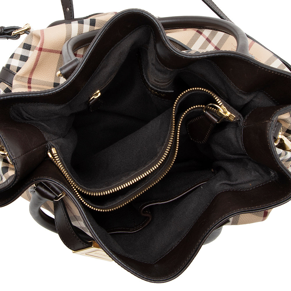 Burberry Haymarket Check Golderton Tote (SHF-18695)