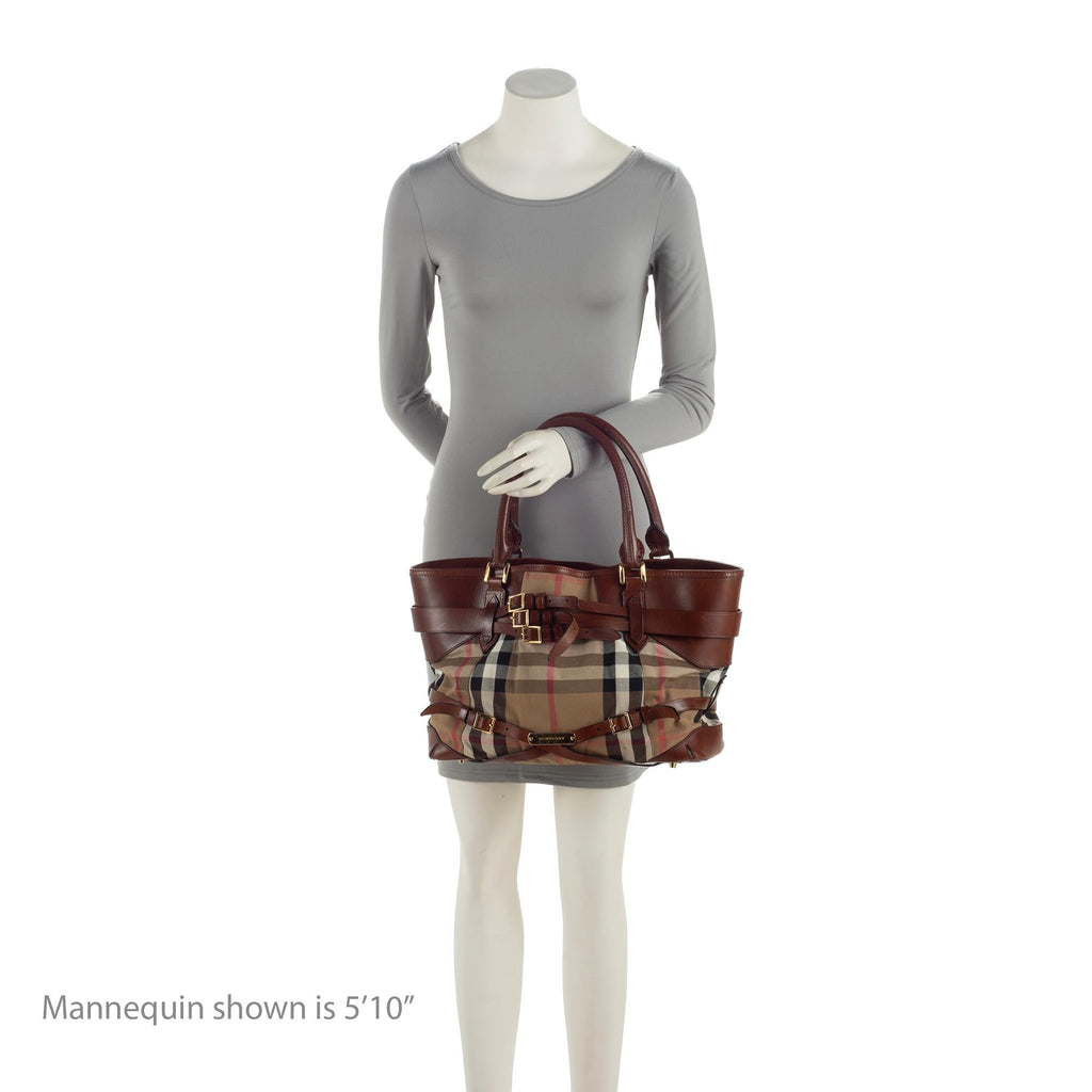 Burberry House Check Bridle Lynher Tote (SHF-mU2nhc)