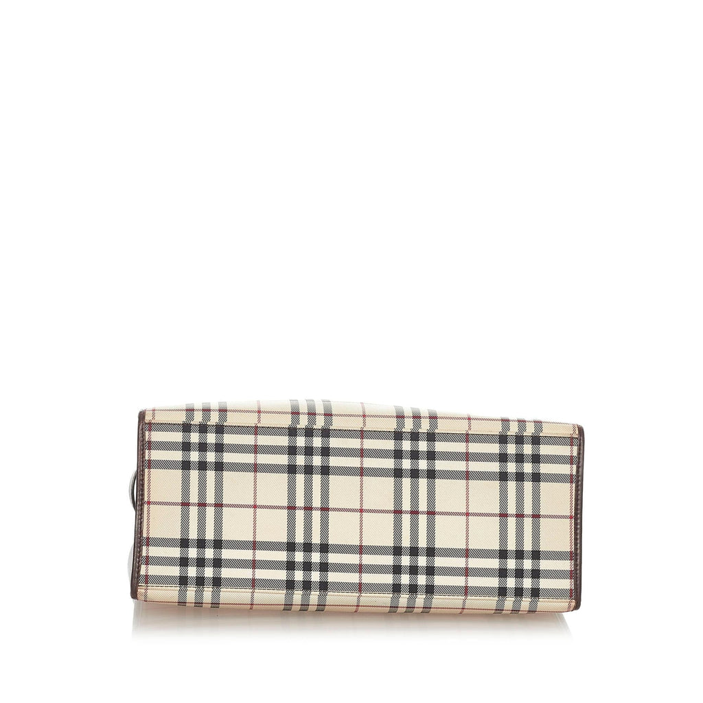 Burberry House Check Canvas Satchel (SHG-22096)