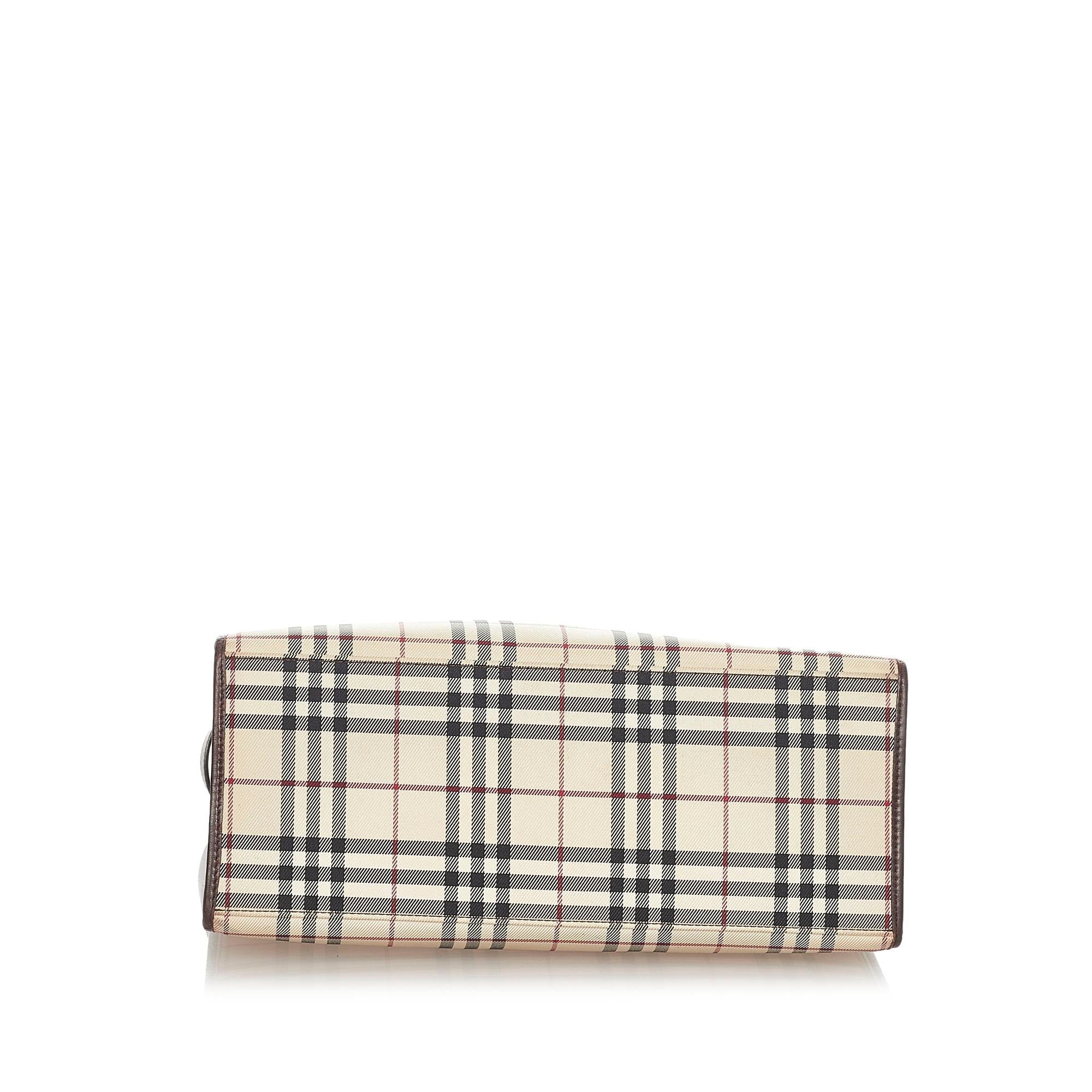 Burberry House Check Canvas Satchel (SHG-22096)
