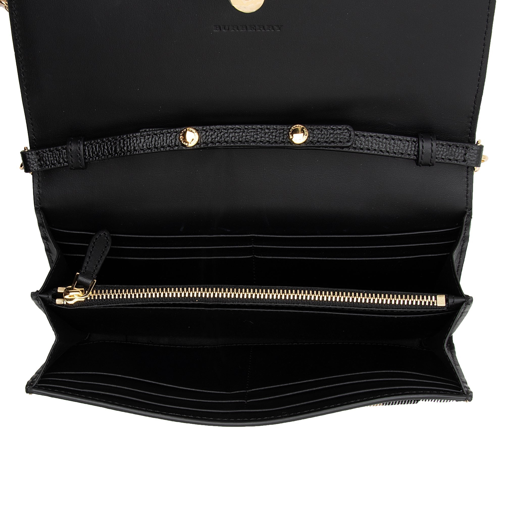 Burberry House Check Henley Chain Wallet (SHF-8PkzNG)