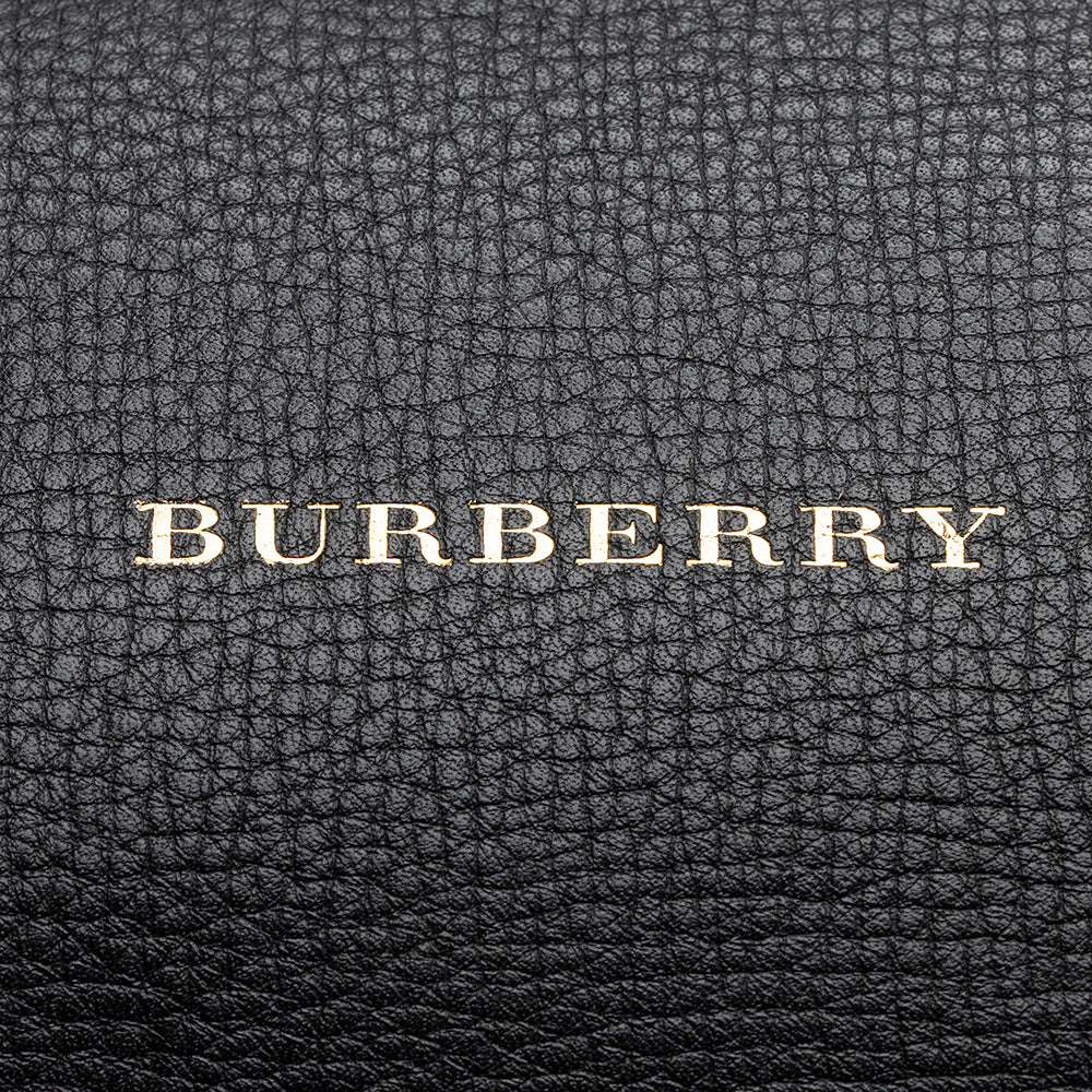 Burberry House Check Leather Banner Large Tote (SHF-21984)