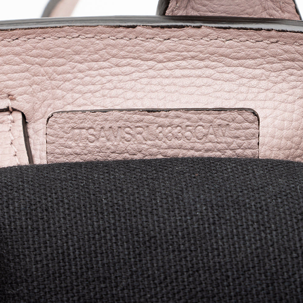 Burberry House Check Leather Banner Small Tote (SHF-19183)