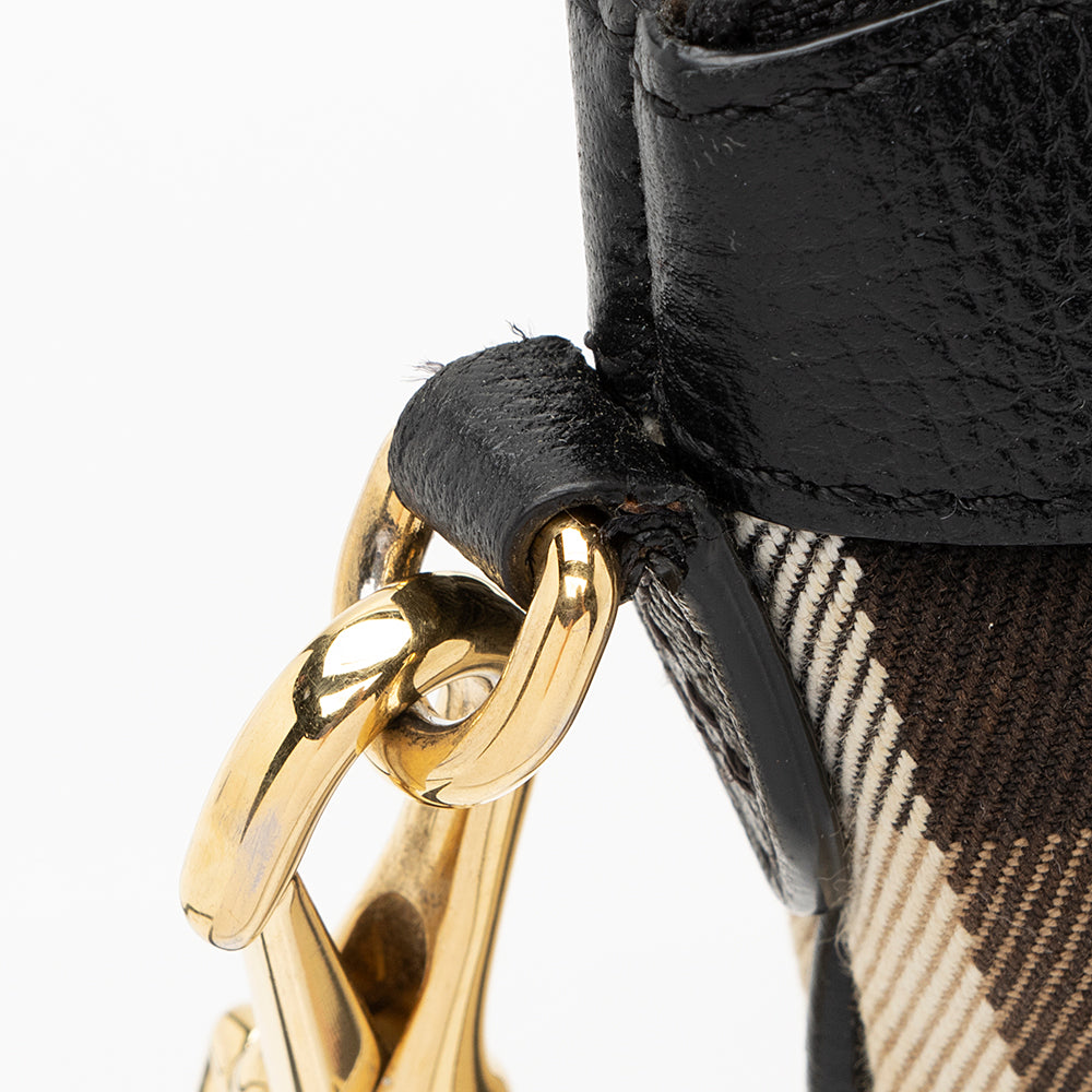 Burberry House Check Peyton Clutch (SHF-21676)
